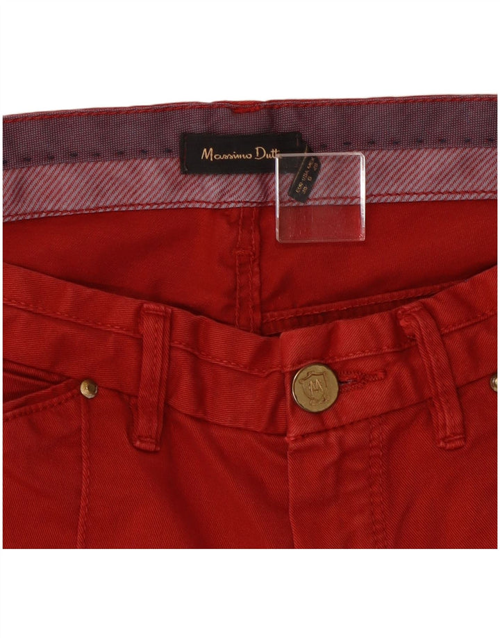 Jeans Slim Feminino Massimo Dutti EU 38 Pequeno W28 L30 Vermelho