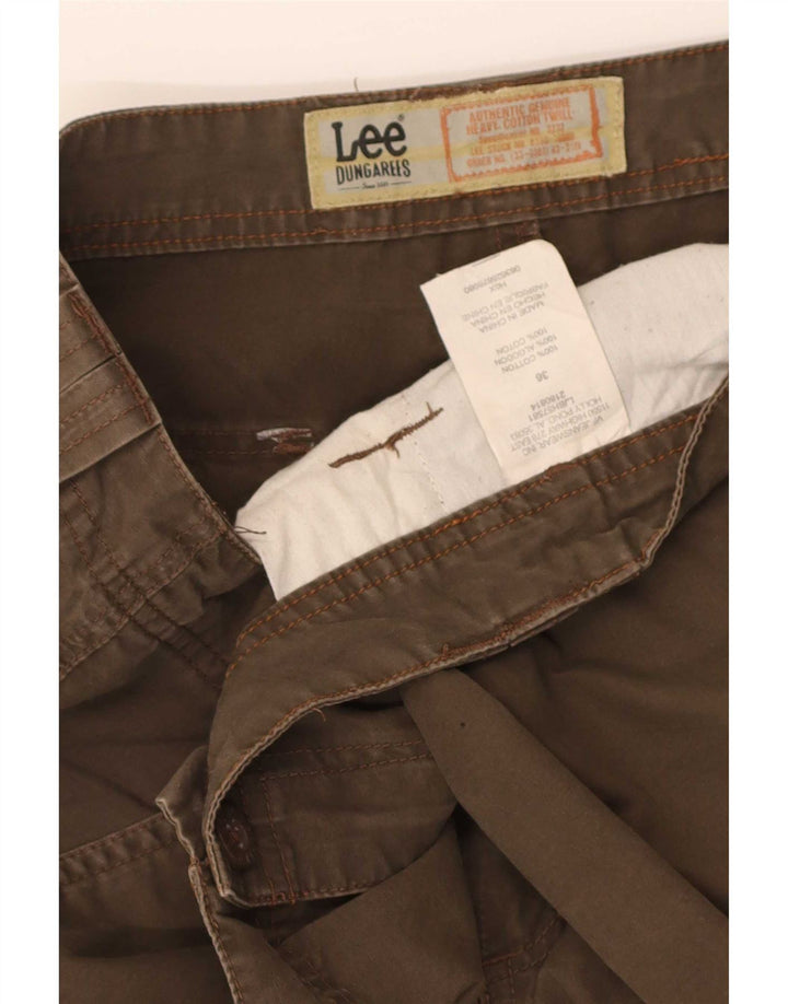 Lee Mens Dungarees Cargo Shorts W36 Grande Algodão Marrom