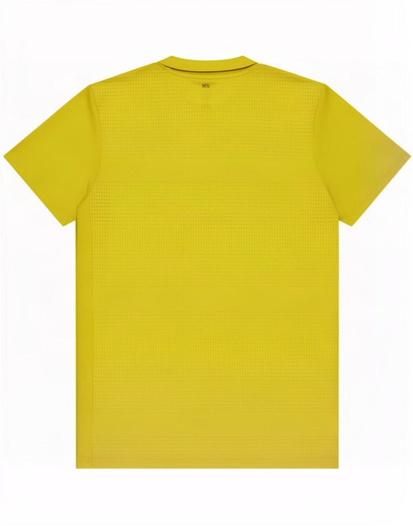 Adidas Mens Climacool Camiseta Top Médio Poliéster Amarelo