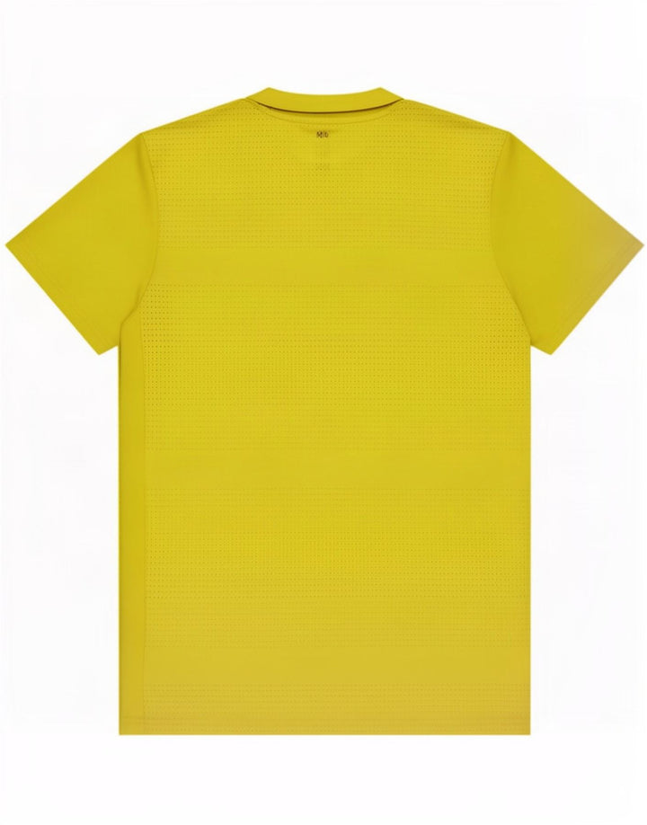 Adidas Mens Climacool Camiseta Top Médio Poliéster Amarelo
