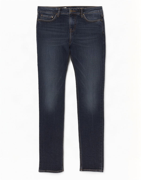 Tommy Hilfiger feminino Rome RW cintura baixa jeans reto W25 L32 algodão azul