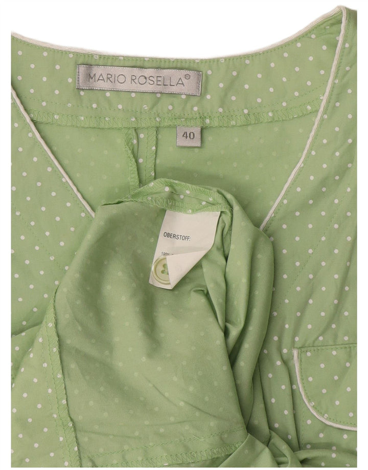 Conjunto feminino de 2 peças Mario Rosella EU 40 algodão com bolinhas verdes médias