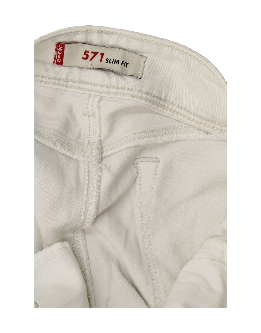 LEVI'S Womens 571 Jeans  W32 L27 White Vintage Levi's and Second-Hand Levi's from Messina Hembry 