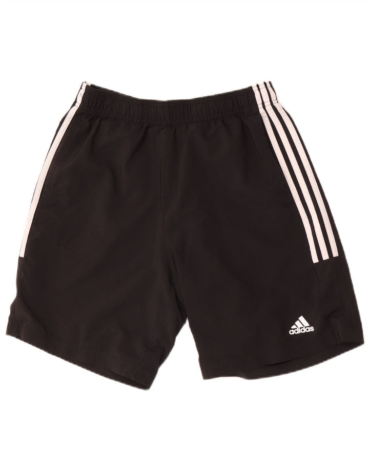 Shorts esportivos masculinos Adidas médio preto poliéster