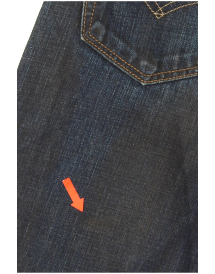 Levi's Masculino 504 Straight Jeans W28 L32 Azul Marinho Algodão