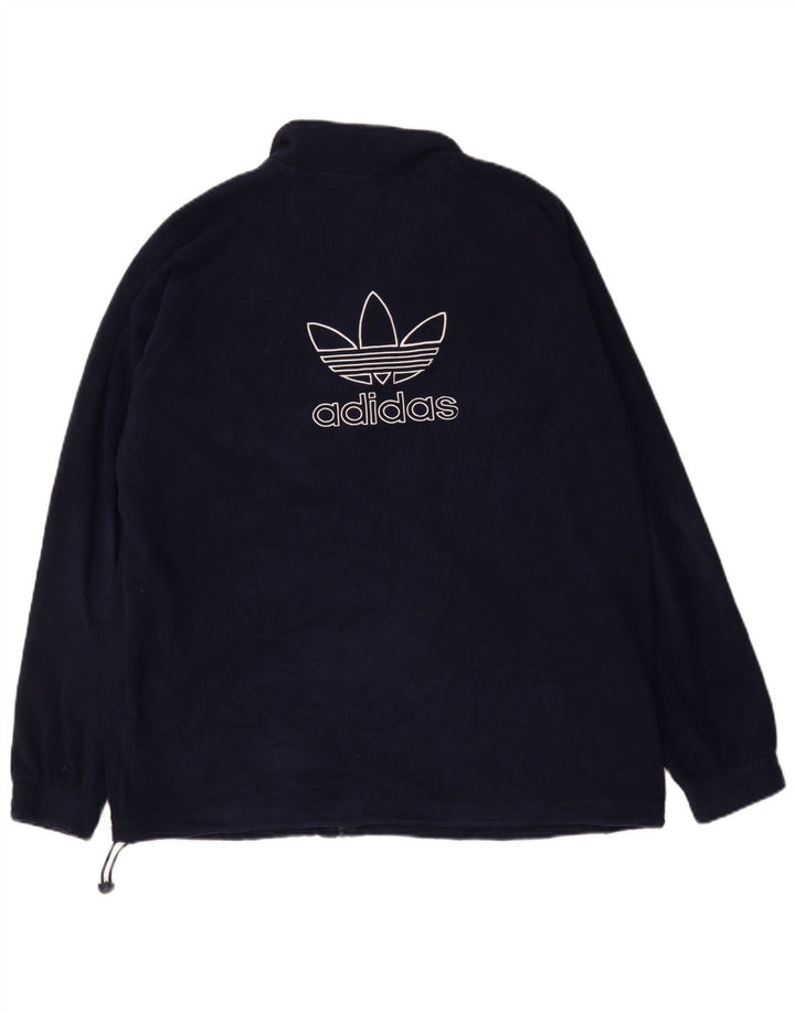 Jaqueta ADIDAS Masculina Graphic Fleece UK 42 XL Azul Marinho Poliéster