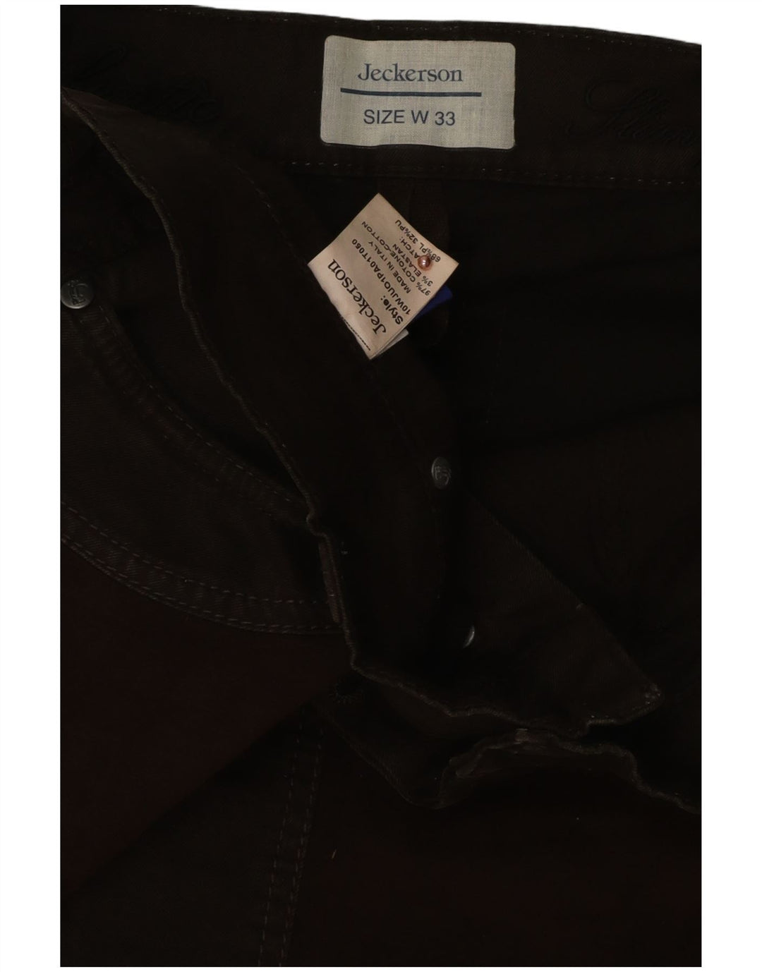Calça casual reta masculina JECKERSON W33 L32 algodão cáqui