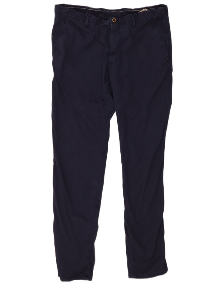 Calça Chino Masculina Slim MASSIMO DUTTI EU 46 XL W36 L32 Algodão Azul Marinho