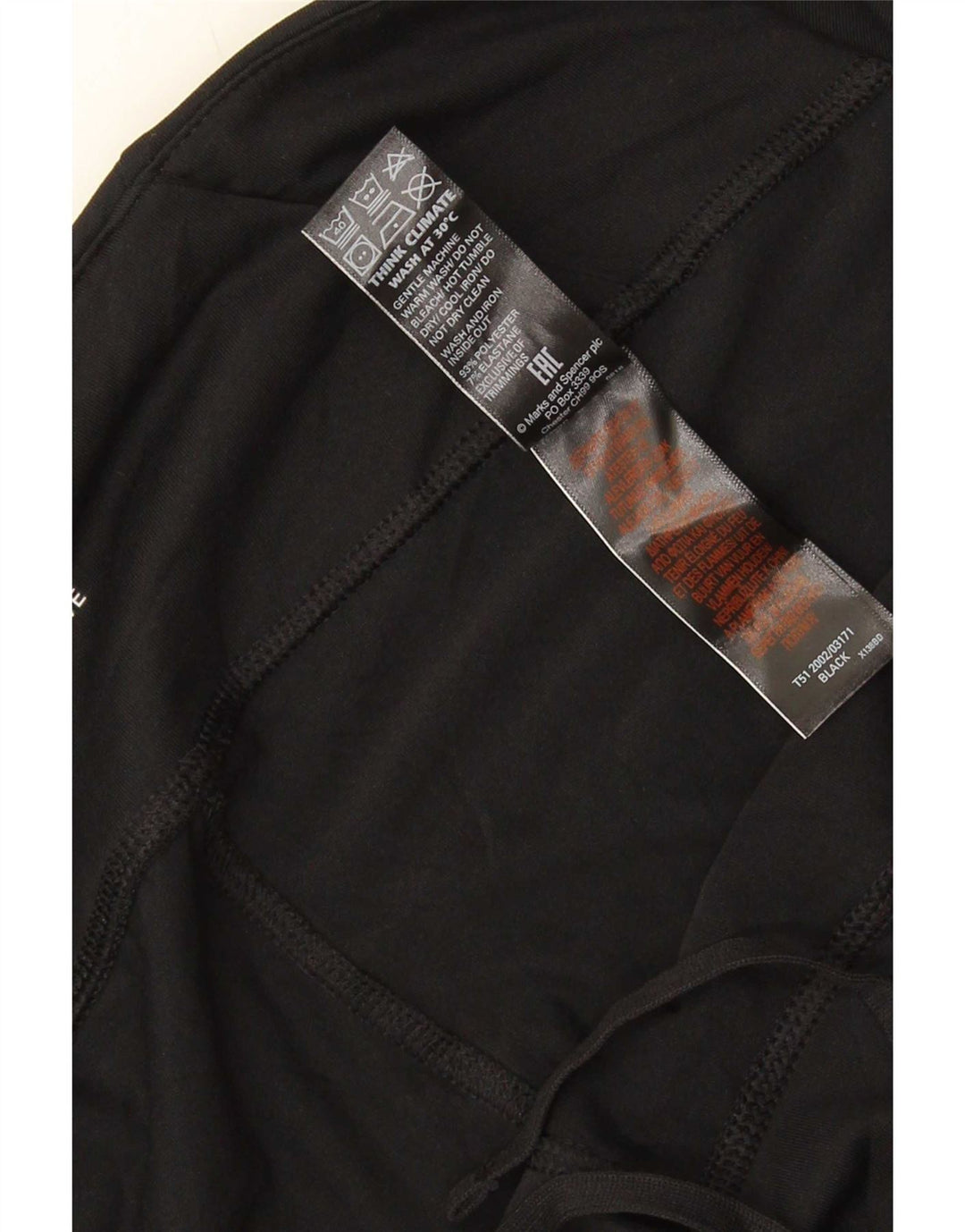 Leggings femininas Marks & Spencer UK 22 3XL poliéster preto