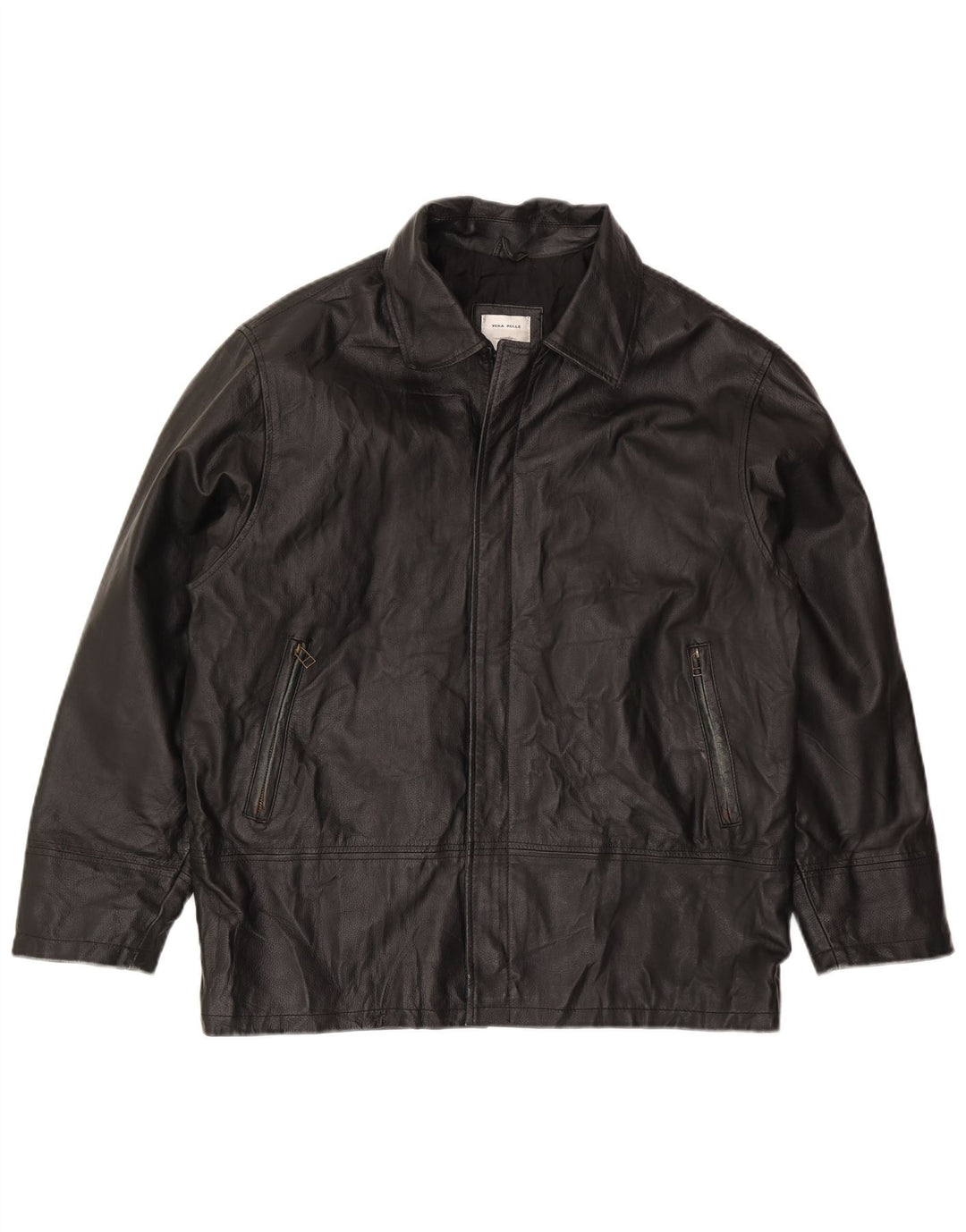 Jaqueta de couro masculina Conbipel IT 50 grande couro preto