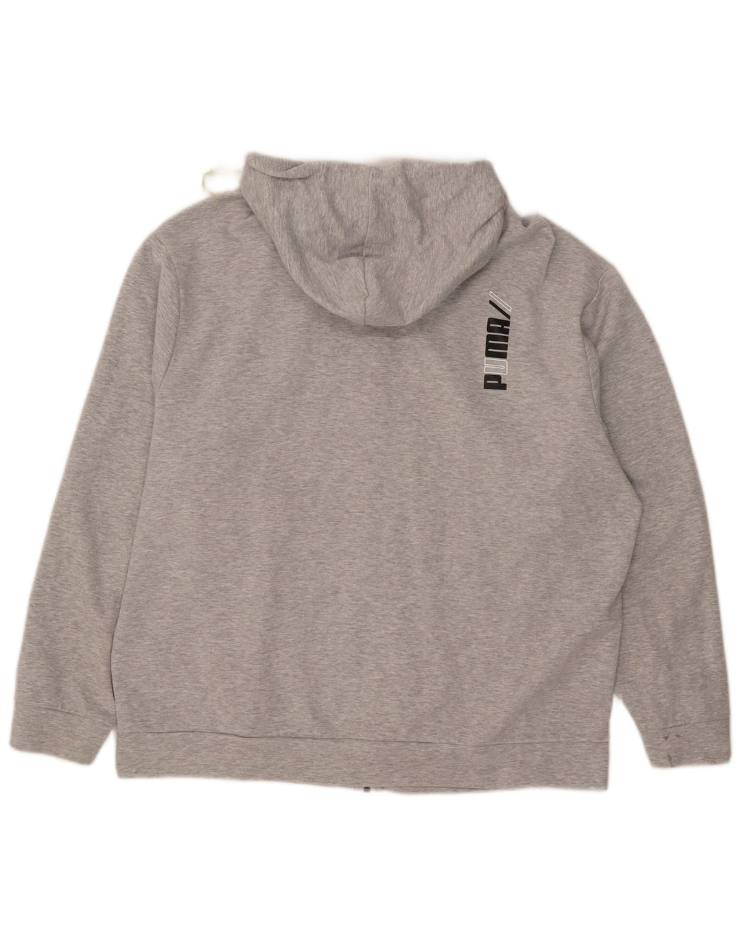 Suéter Puma masculino com capuz e zíper XL cinza algodão