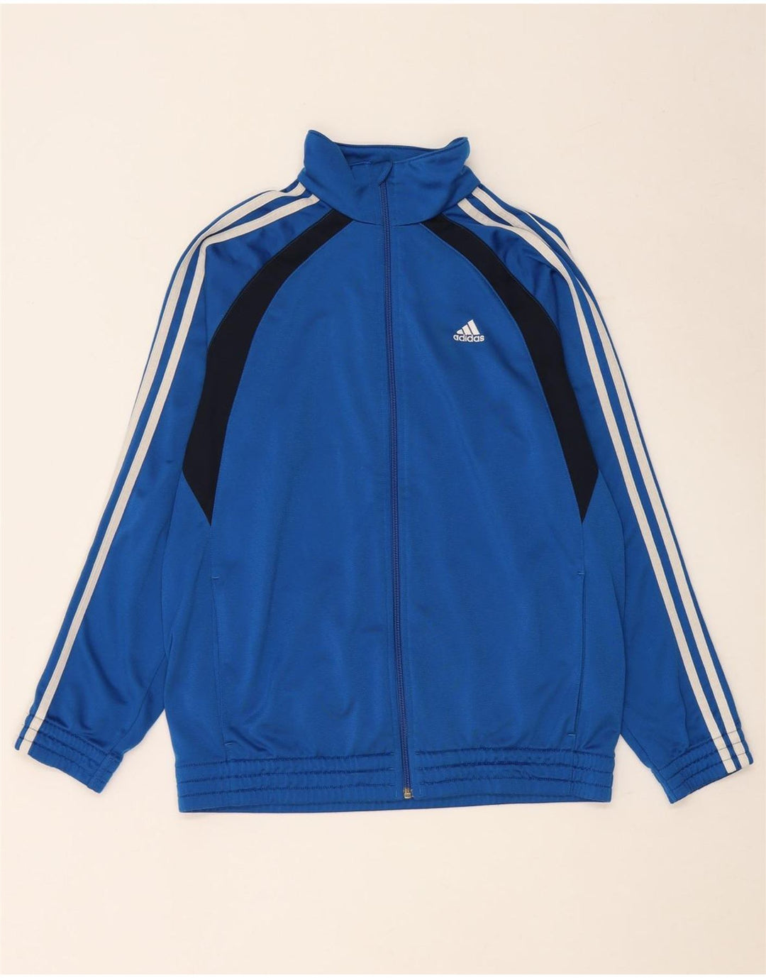ADIDAS Meninos Treino Top Jaqueta 15-16 Anos Azul Colorblock Poliéster