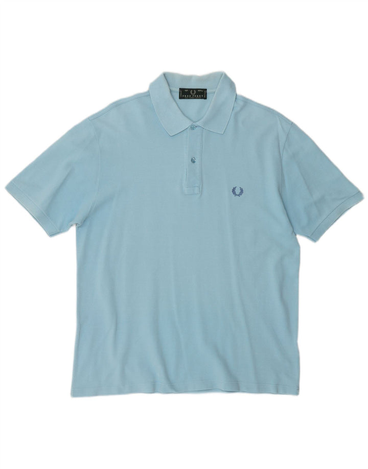 Camisa polo masculina Fred Perry algodão azul médio