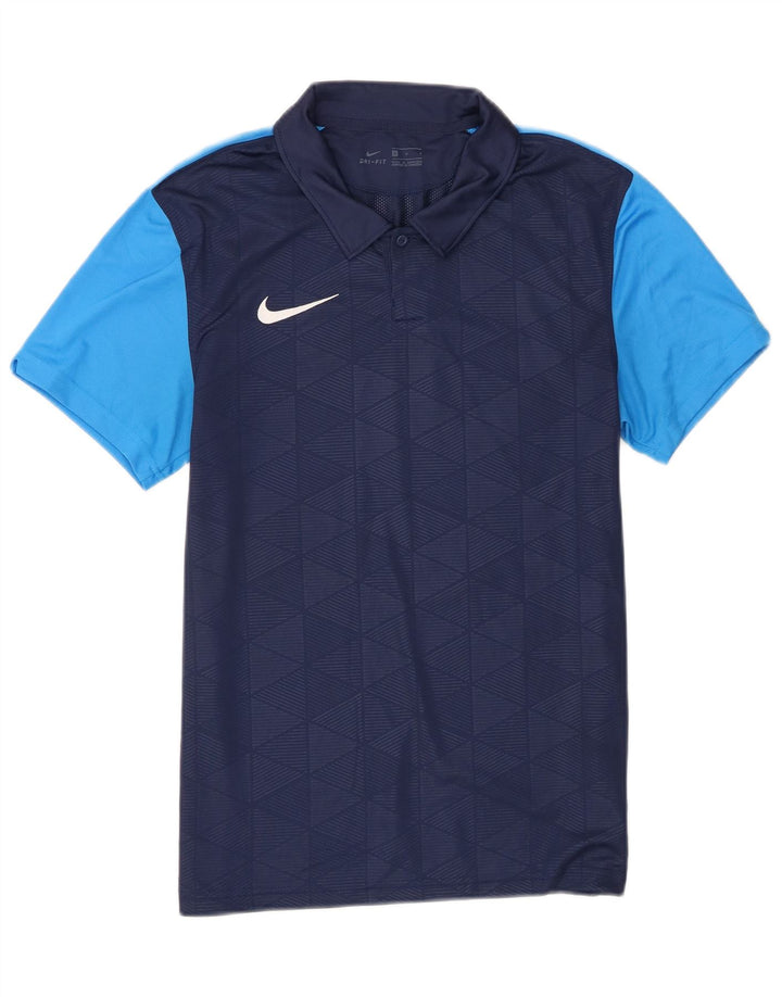 Camisa polo masculina Nike Dri Fit médio azul marinho colorblock poliéster
