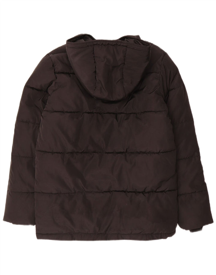 Jaqueta acolchoada com capuz para meninos Lyle & Scott 12-13 anos poliéster preto