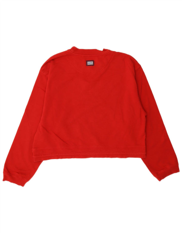 Suéter Ellesse feminino cropped UK 14 médio algodão vermelho