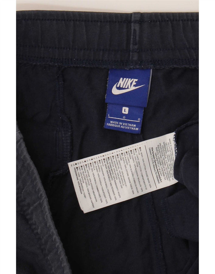 Shorts esportivos masculinos Nike grandes algodão azul marinho