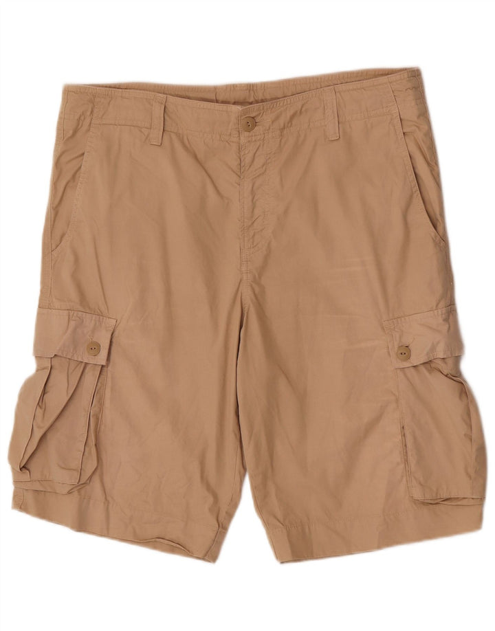 Lacoste Mens Cargo Shorts Tamanho 44 Grande W34 Algodão Bege
