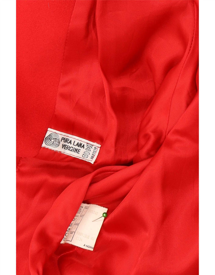 Sobretudo oversized feminino vintage IT 44 lã vermelha média