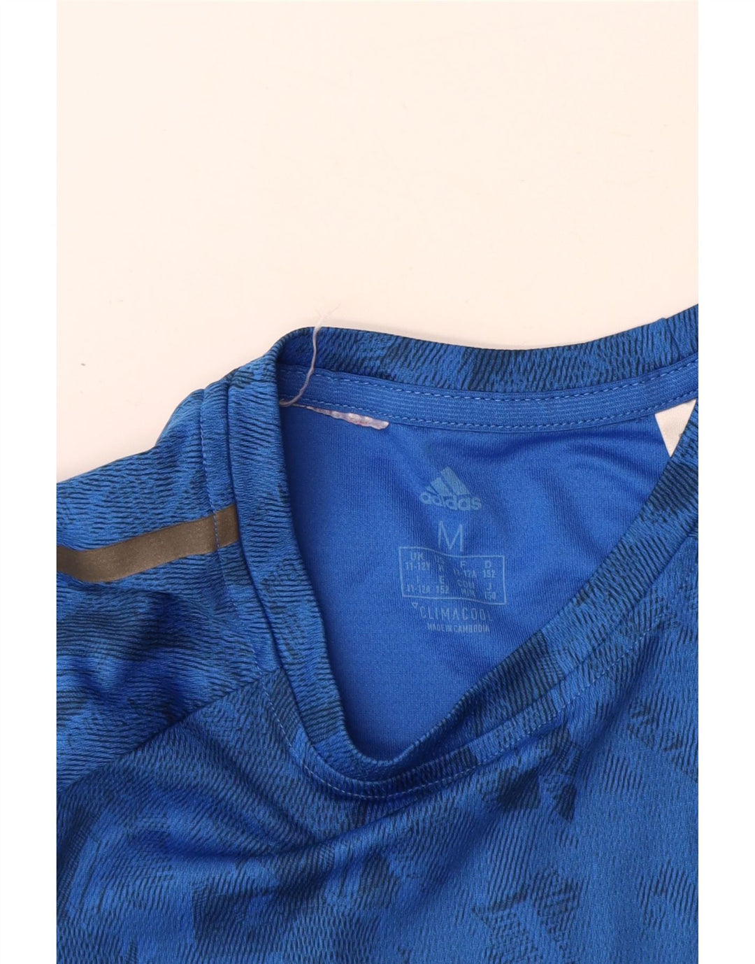 Camiseta Adidas Menino Climacool Top 11-12 Anos Azul Médio Geométrico