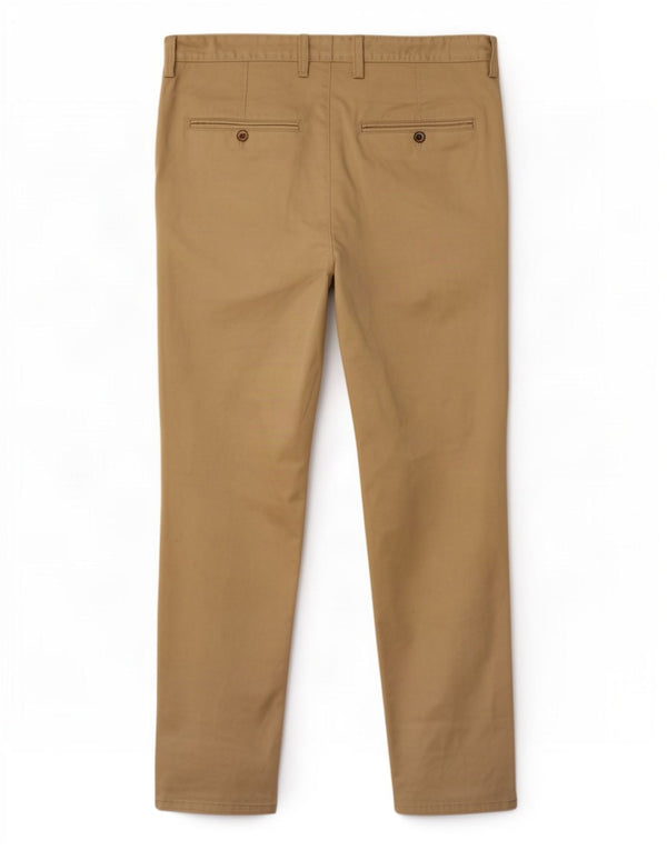 Gant Mens Hallden Slim Chino Calças W38 L32 Algodão Bege