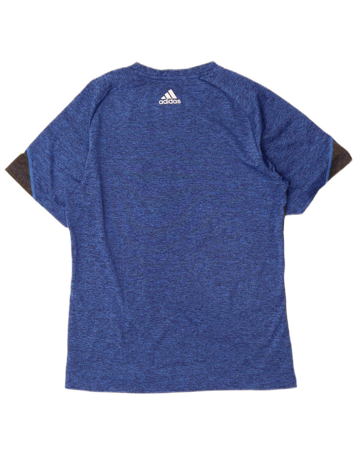 Camiseta Adidas Masculina Climacool Graphic Top Médio Azul Colourblock Poliéster