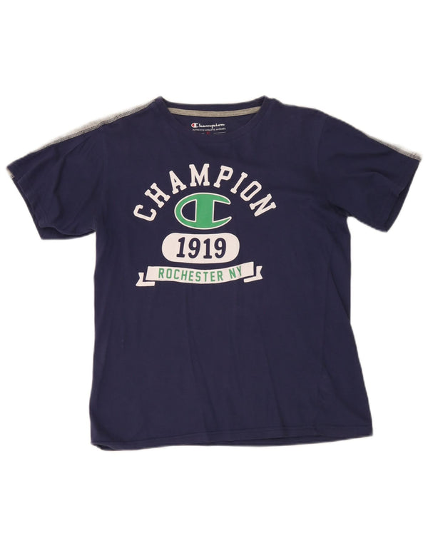 Camiseta Champion Boys Graphic Top 13-14 Anos XL Azul Marinho Colorblock