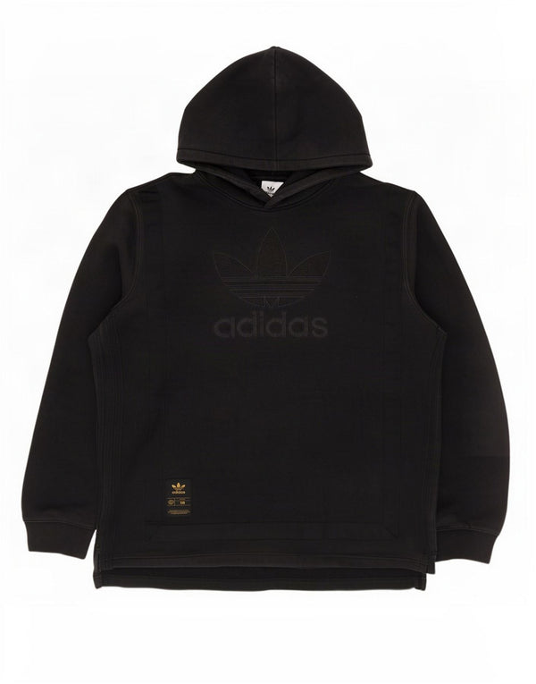 Adidas Mens Graphic Hoodie Jumper XL Black Cotton