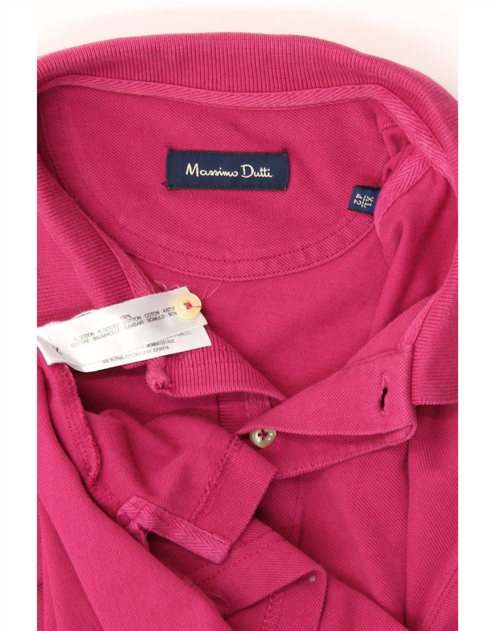 Camisa polo masculina MASSIMO DUTTI XL algodão rosa