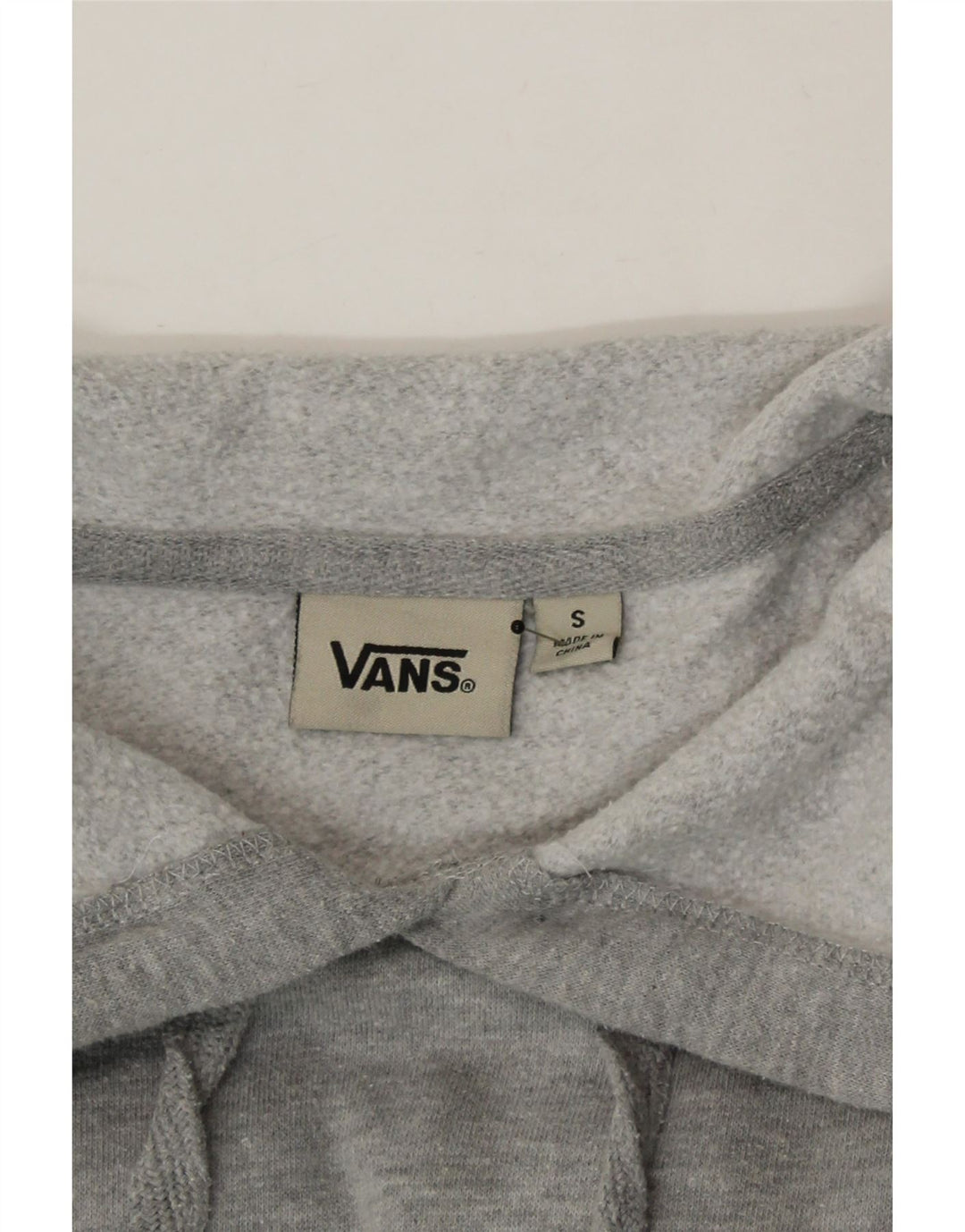 VANS Mens Graphic Hoodie Jumper Small Grey Cotton Vintage Vans and Second-Hand Vans from Messina Hembry 