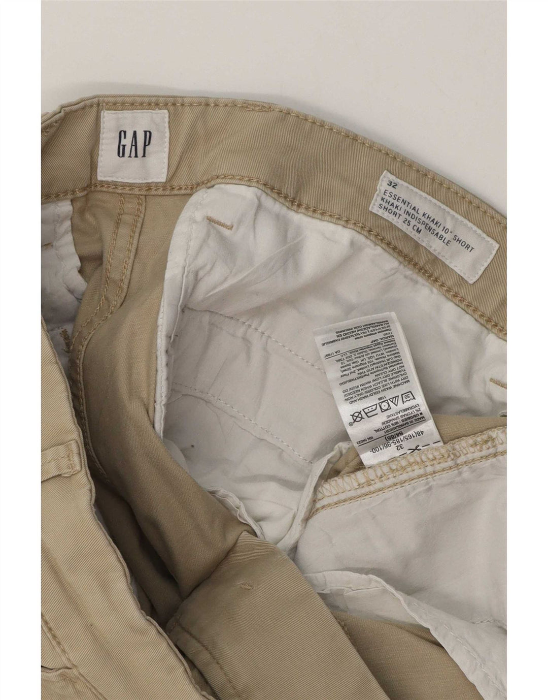 Shorts Chino Masculino Gap W32 Algodão Cáqui Médio