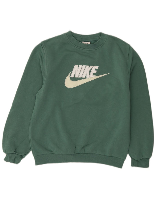 Suéter gráfico Nike Boys Graphic 12-13 anos grande algodão verde