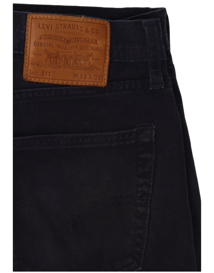 Calça jeans masculina Levi's 511 Regular Fit W33 L29 azul marinho algodão
