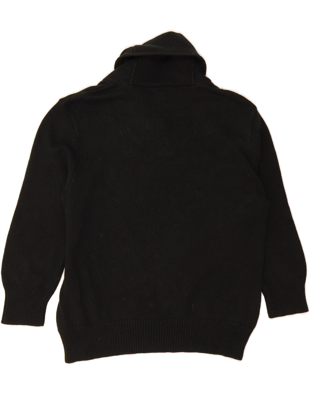 CHAPS Womens Shawl Neck Jumper Sweater UK 16 Large Black Cotton Vintage Chaps and Second-Hand Chaps from Messina Hembry 