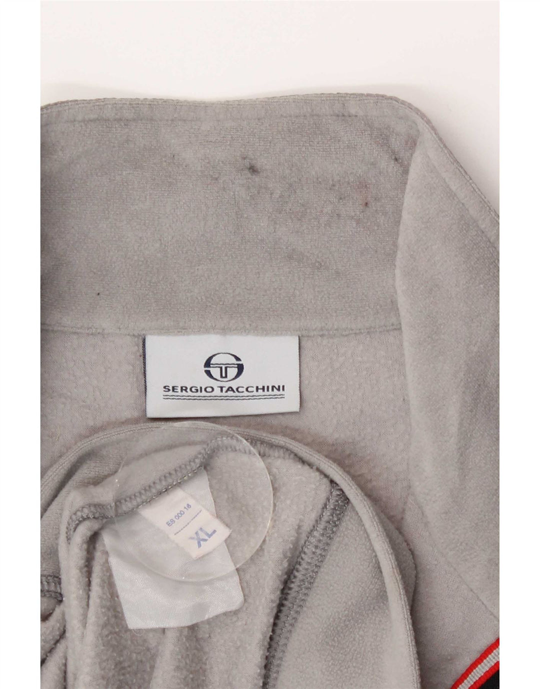 Jaqueta de lã masculina Sergio Tacchini Reino Unido 42 XL risca de giz cinza