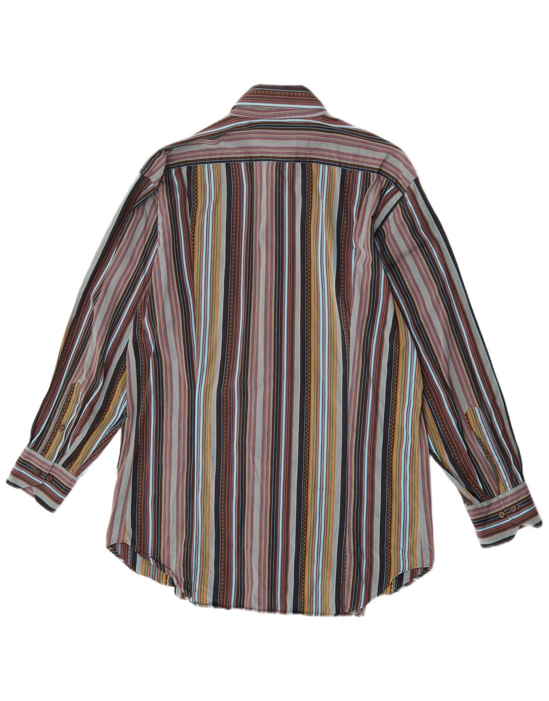Camisa masculina Etro tamanho 43 grande listrada multicolorida