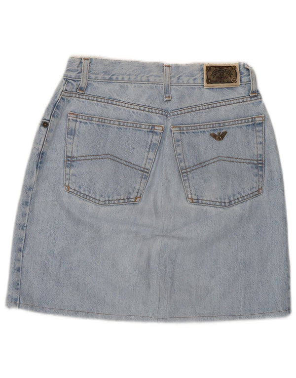 Saia jeans feminina Armani W26 pequena azul