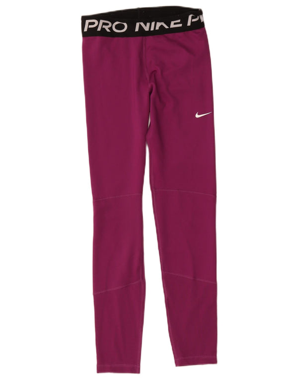 Leggings Nike Dri Fit Graphic para meninas 12-13 anos grande bloco colorido roxo