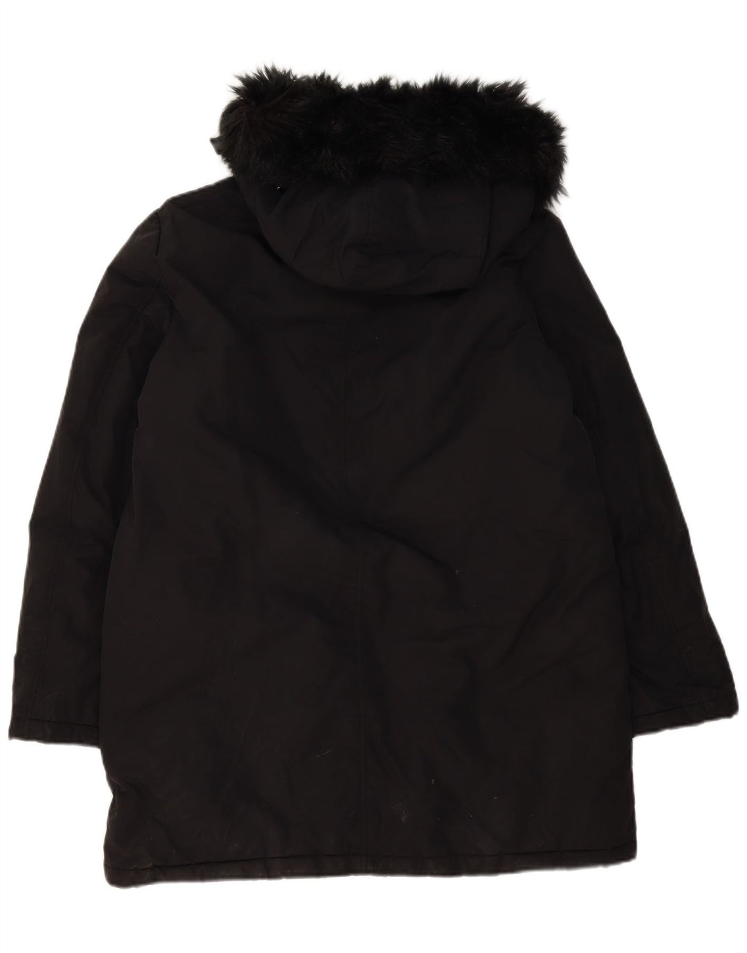 Jaqueta Parka Oversized com Capuz Zara para Mulher Reino Unido 16 Grande Poliéster Preto