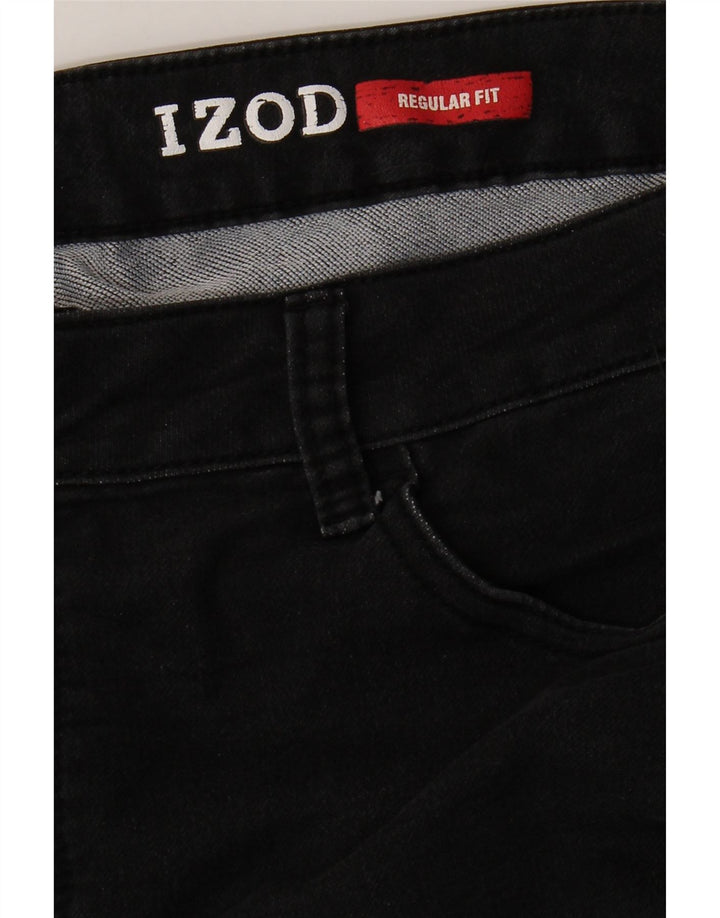 IZOD Mens Regular Fit Straight Jeans W40 L31 Black Vintage Izod and Second-Hand Izod from Messina Hembry 