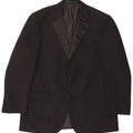 Jaqueta blazer masculina de 2 botões Marks & Spencer Reino Unido 38 poliéster preto médio