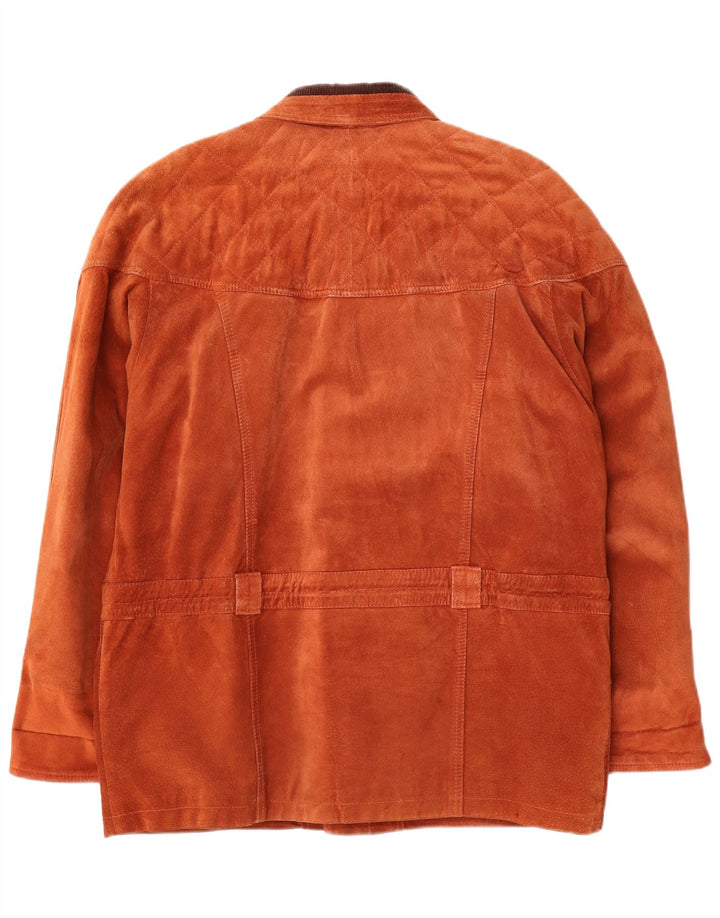 Jaqueta masculina vintage de camurça IT 48 camurça marrom média