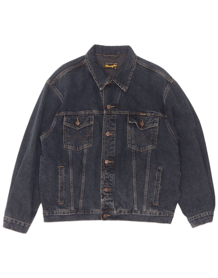 Jaqueta jeans Wrangler masculina UK 42 XL algodão azul