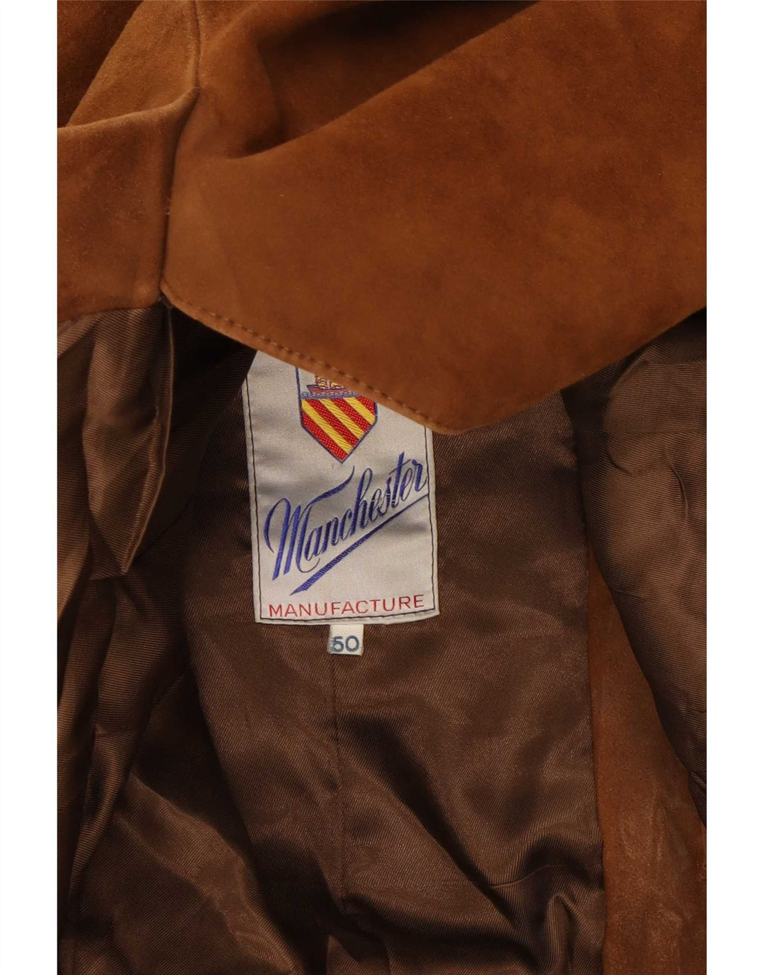 Jaqueta blazer masculina vintage de camurça com 3 botões IT 50 grande marrom