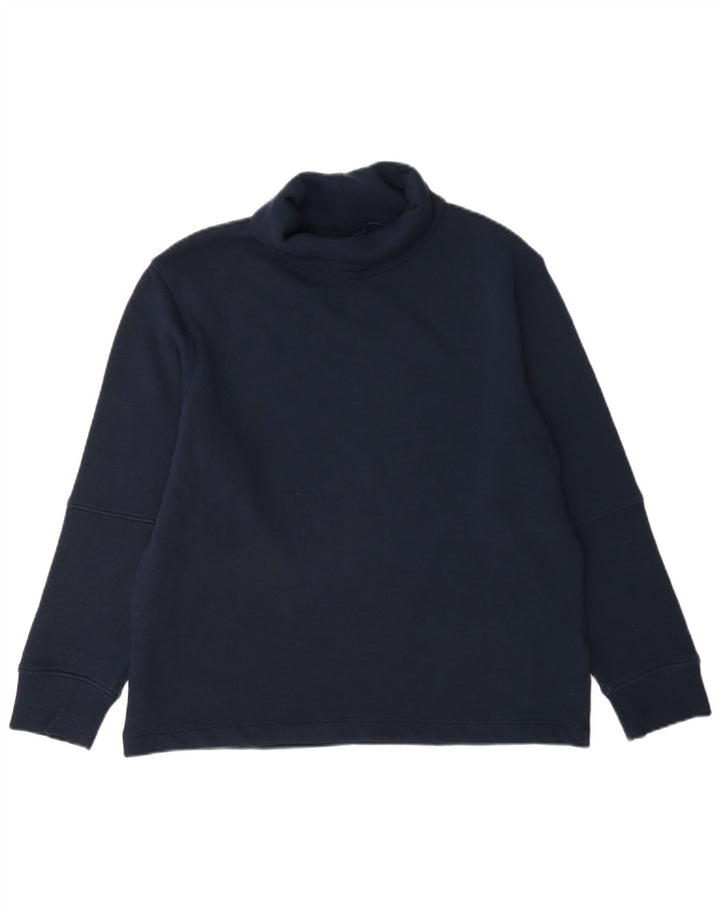 Suéter feminino Marks & Spencer com gola redonda e gola redonda Reino Unido 12 médio azul marinho