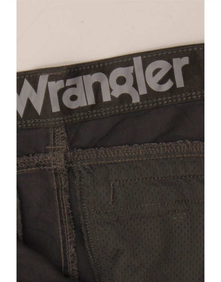 Wrangler Calça masculina reta casual W33 L33 cinza
