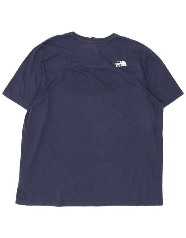 Camiseta gráfica masculina The North Face Top 2XL algodão azul marinho