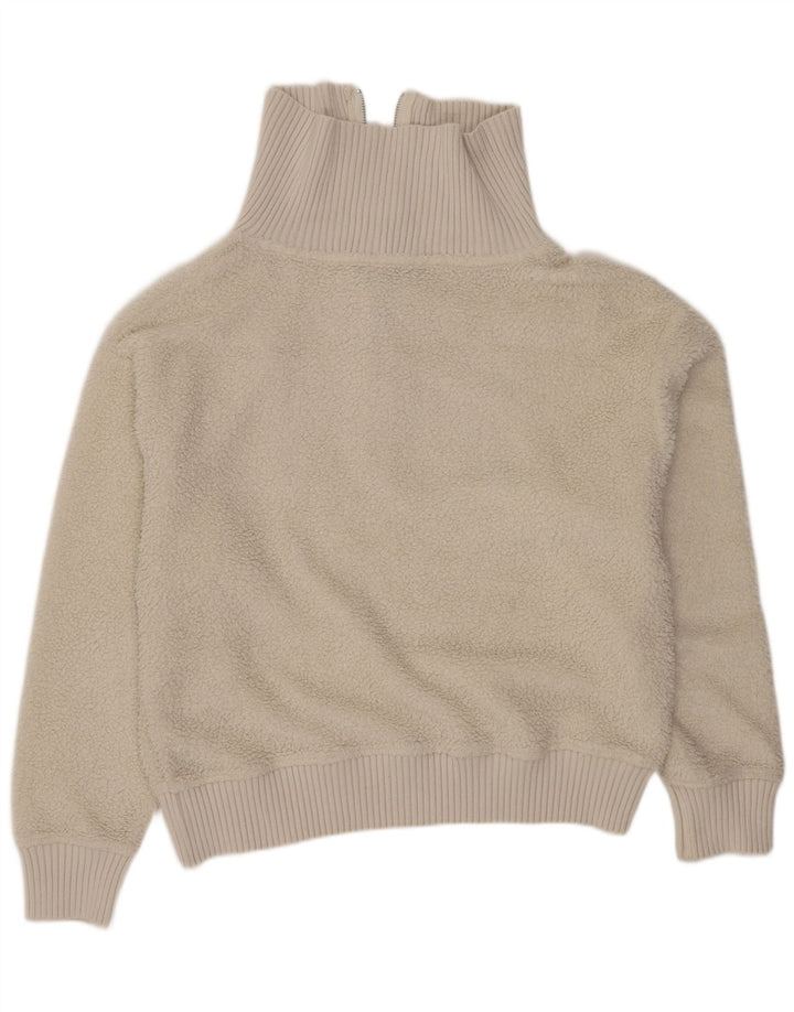 Suéter feminino de lã grande Marks & Spencer Reino Unido 10 pequeno off white