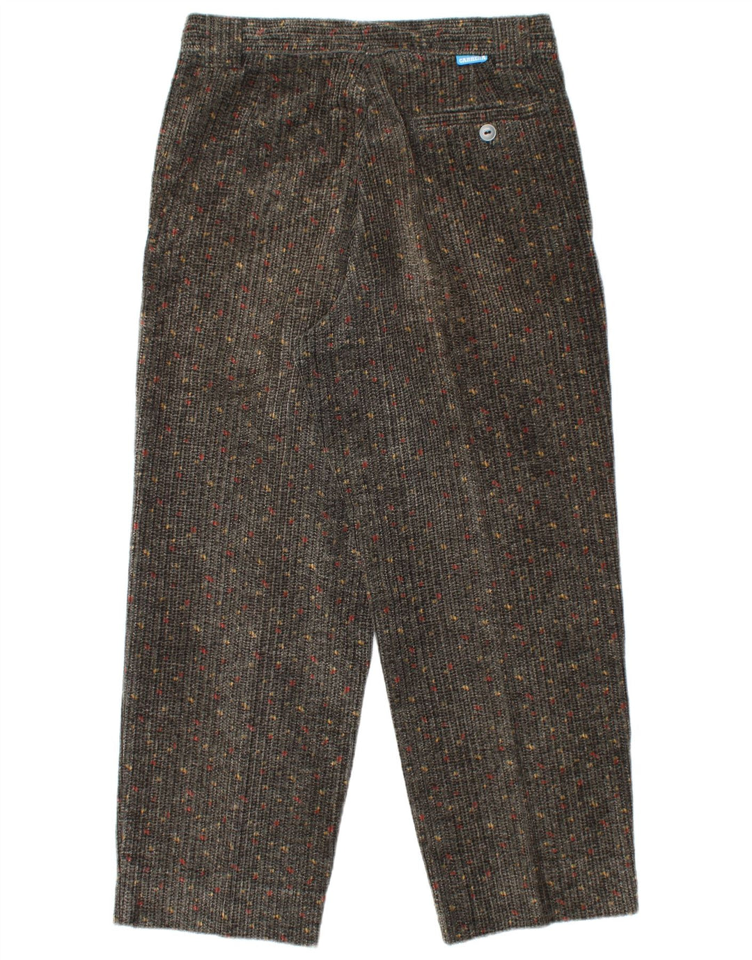 Calça feminina de veludo cotelê CARRERA IT 50 grande W34 L27 cinza