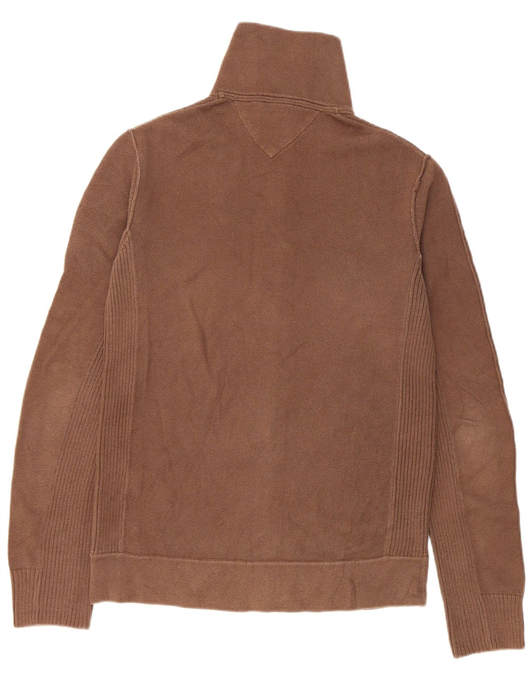 Suéter cardigã masculino Tommy Hilfiger algodão marrom médio